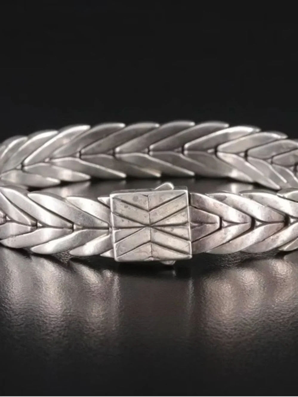 John Hardy Men's Braided Silver Link Bracelet